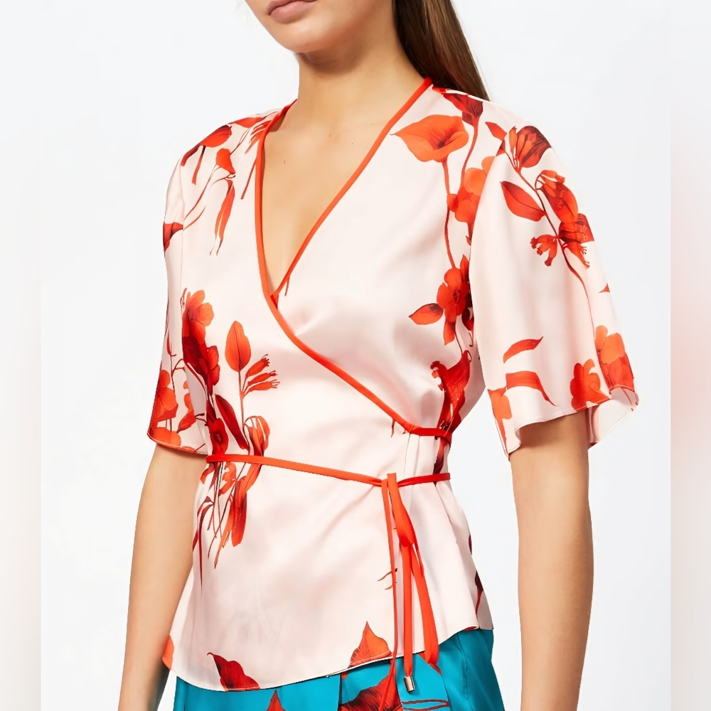 Ted Baker Floral Wrap Blouse